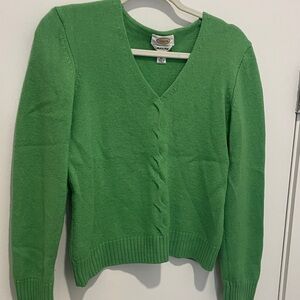 Talbots Green V-Neck Sweater